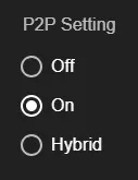 Enabling P2P (Non-hybrid mode)